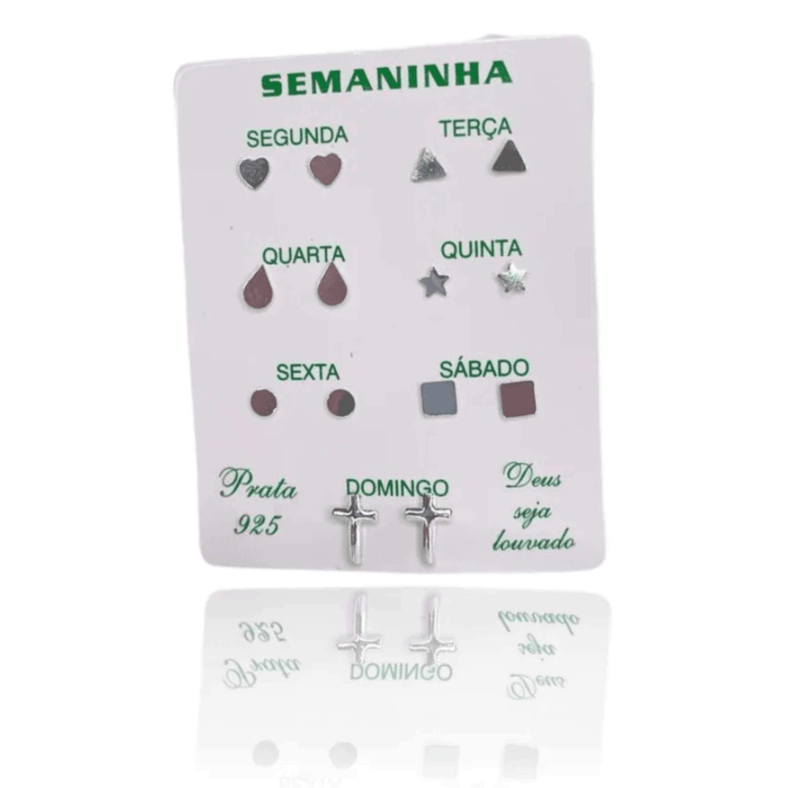 KIT SEMANINHA 10/PRATA 925 | Brincos