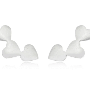 Brinco de prata 925 3 corações