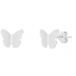 Brinco de prata 925 borboleta origami 8mm