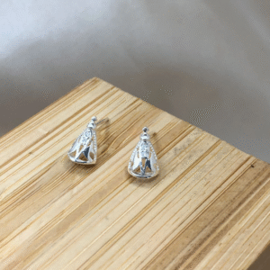 Brinco de prata 925 n. sra. aparecida com detalhes vazados