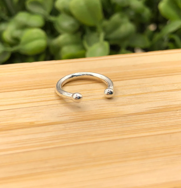 Piercing de prata 925 fake argola lisa - Imagem 3