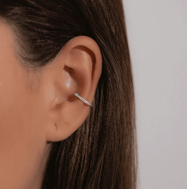 Piercing de prata 925 fake argola lisa - Imagem 2