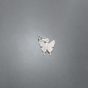Pingente de prata 925 borboleta cravejada m