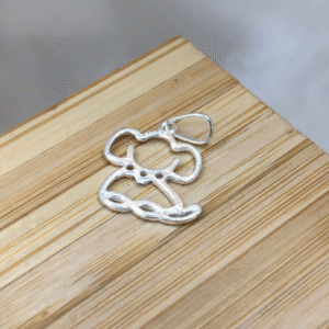 Pingente de prata 925 cachorro vazado