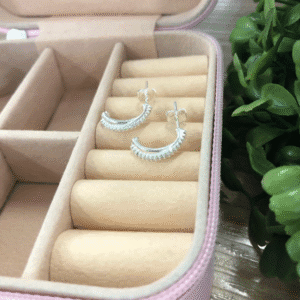 Argola de prata 925 com tarraxa cravejada | Brincos