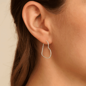 Argolas pequenas de prata 925 coração fio redondo | Brincos