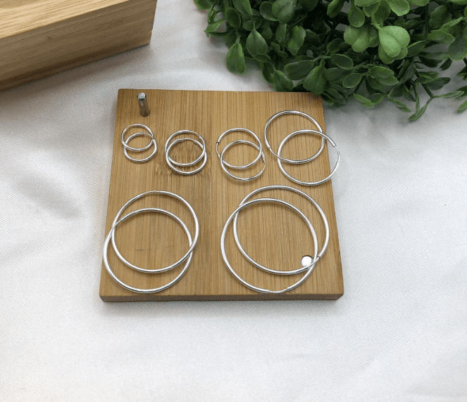 Argolas pequenas de prata 925 redonda fio redondo | Brincos