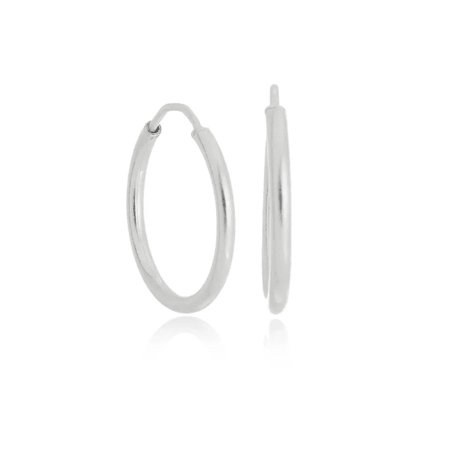 Argolas pequenas de prata 925 redonda fio redondo | Brincos