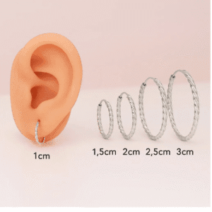 Argolas pequenas de prata 925 redonda fio torcido | Brincos