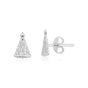 Brinco Nossa Senhora Aparecida - 6mm x 10mm prata 925