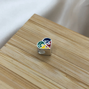 Berloque de prata 925 coração autismo | Berloques