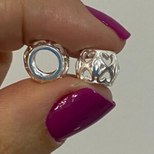 Berloque de prata 925 separador Coração | Berloques