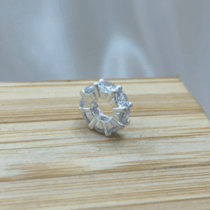 Berloque de prata 925 separador redondo com zirconias | Berloques