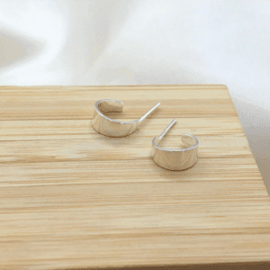 Brinco de prata 925 argola lisa espelhada | Brincos