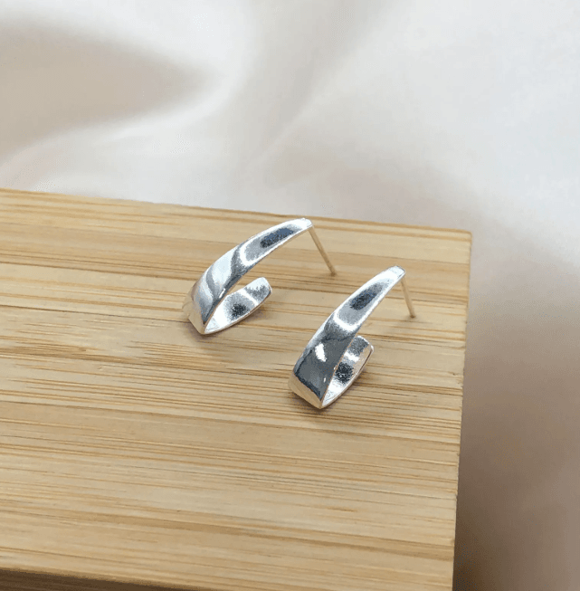 Brinco de prata 925 argola lisa m | Brincos