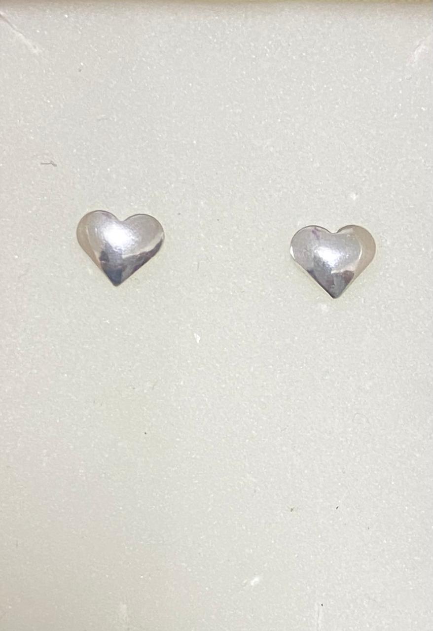 Brinco de prata 925 coração | Brincos
