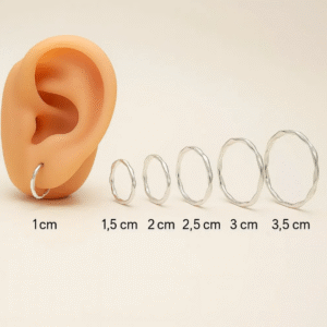 Argolas pequenas de prata 925 redonda fio ondulado