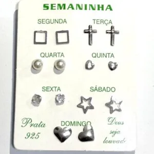 KIT SEMANINHA 02 /PRATA 925 | Brincos