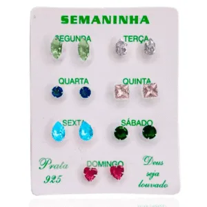 KIT SEMANINHA 06 /PRATA 925 | Brincos