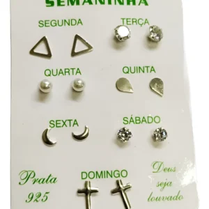 KIT SEMANINHA 09 /PRATA 925 | Brincos