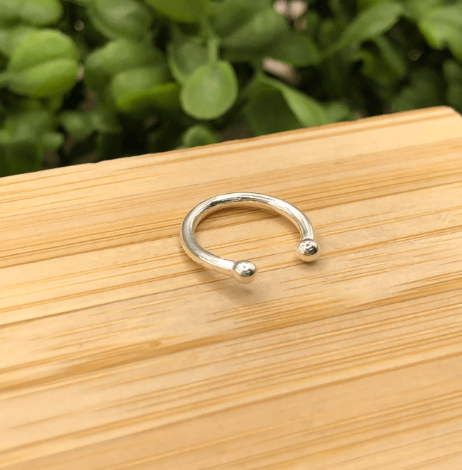 Piercing de prata 925 fake argola lisa | Piercing