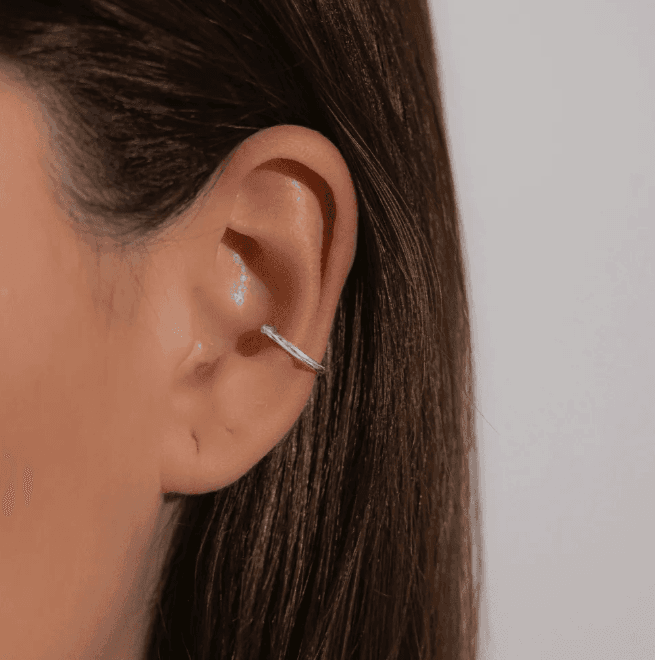 Piercing de prata 925 fake argola lisa | Piercing