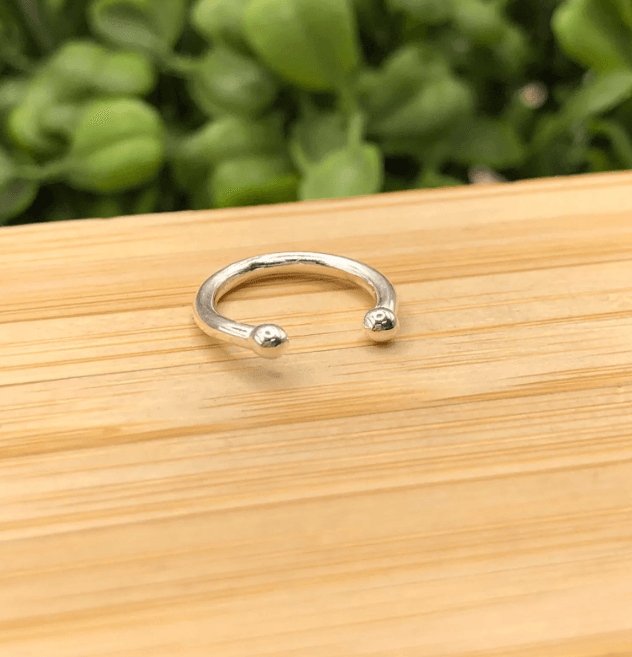 Piercing de prata 925 fake argola lisa | Piercing