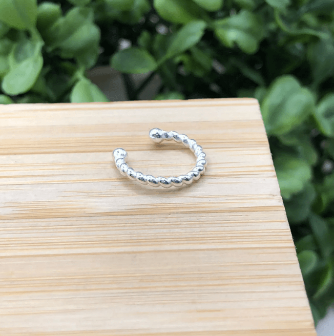 Piercing de prata 925 fake argola torcida | Piercing