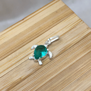 Pingente de prata 925 tartaruga com ponto de luz | Pingentes