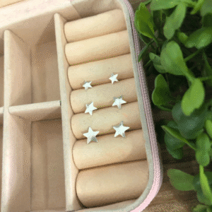 Trio de brincos de prata 925 estrela - 3 tamanhos | Brincos