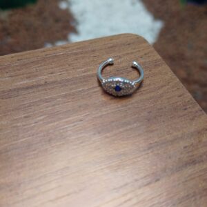 Piercing de prata 925 fake Olho grego cravejado