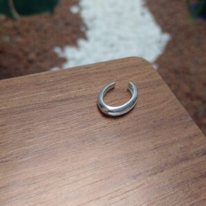 piercing fake oval fio vazado prata 925