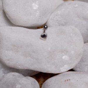 Piercing Tragus Prata 925  Coração