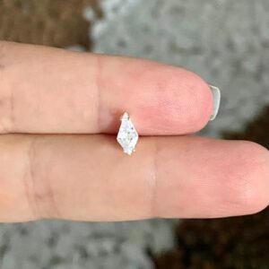 Piercing de prata 925 navete Zicornia para hélix, tragus