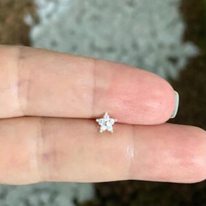 Piercing estrela Cravejada - Prata 925