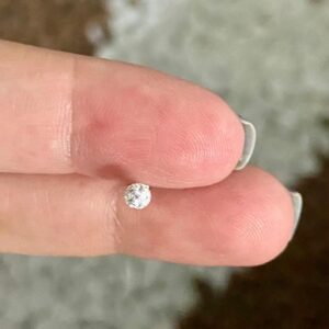 Piercing de Prata Bolinha cravejado