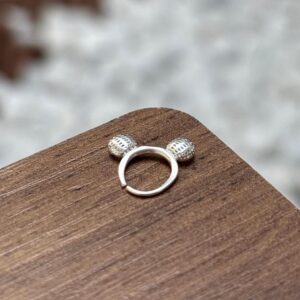 Piercing de prata 925 mickey Pontilhado