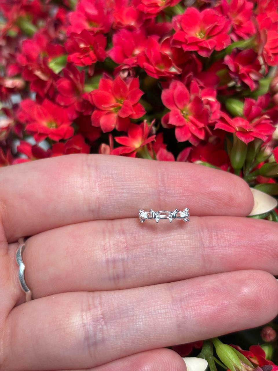 PIERCING ARGOLA COROA COM PONTA PRATA 925 - Imagem 2