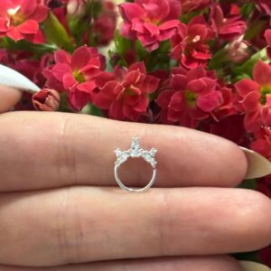 Piercing Zircônia Daith Prata 925