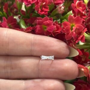 Piercing argola laço zircônia cravejada Prata 925