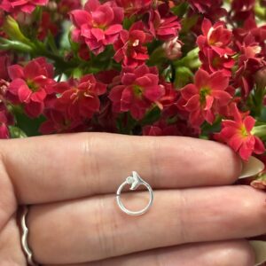 Piercing Cauda de Sereia Com Zircônia - Prata 925