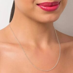 Corrente de prata 925 elo português fio 80