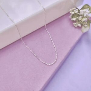 Corrente de prata 925 cadeado 1401 fio 50