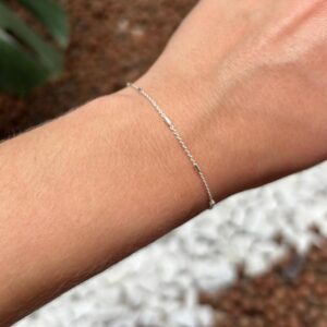 Pulseira de prata 925 com mini chapinhas