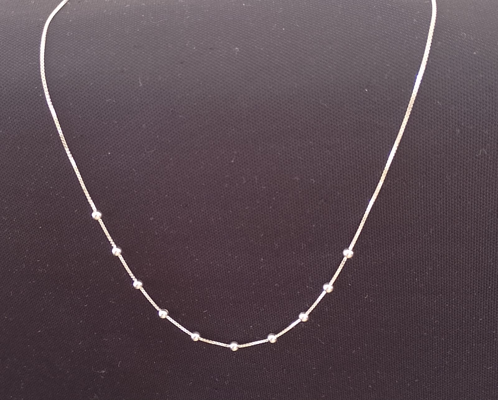 Corrente de prata 925 bolinha veneziana Detalha em elo português | Correntes