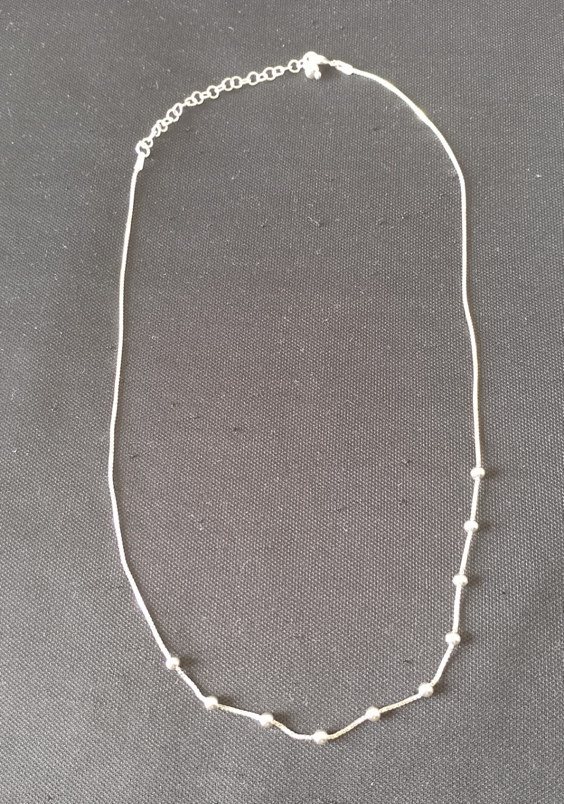 Corrente de prata 925 bolinha veneziana Detalha em elo português | Correntes