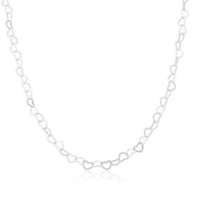 Corrente de prata 925 elo coração catena 040 | Correntes