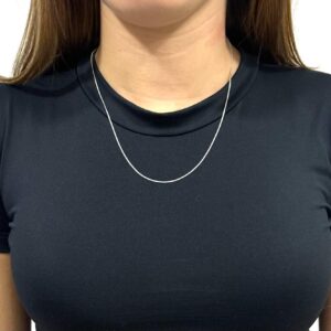 Corrente de Prata 925 TRANÇADA 1,2MM | Correntes