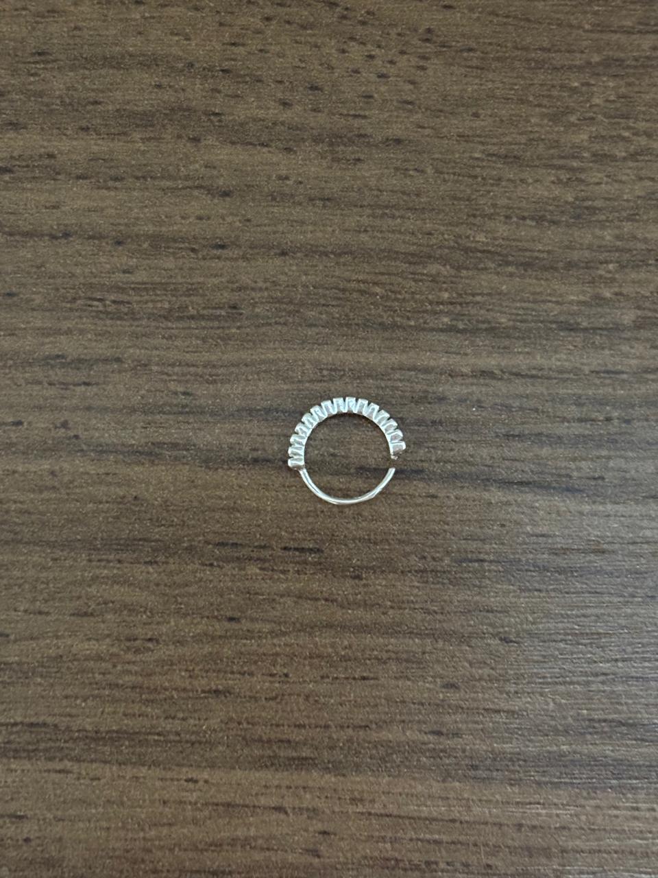 Piercing Argola com pedras de zircônia-Prata 925 | Piercing