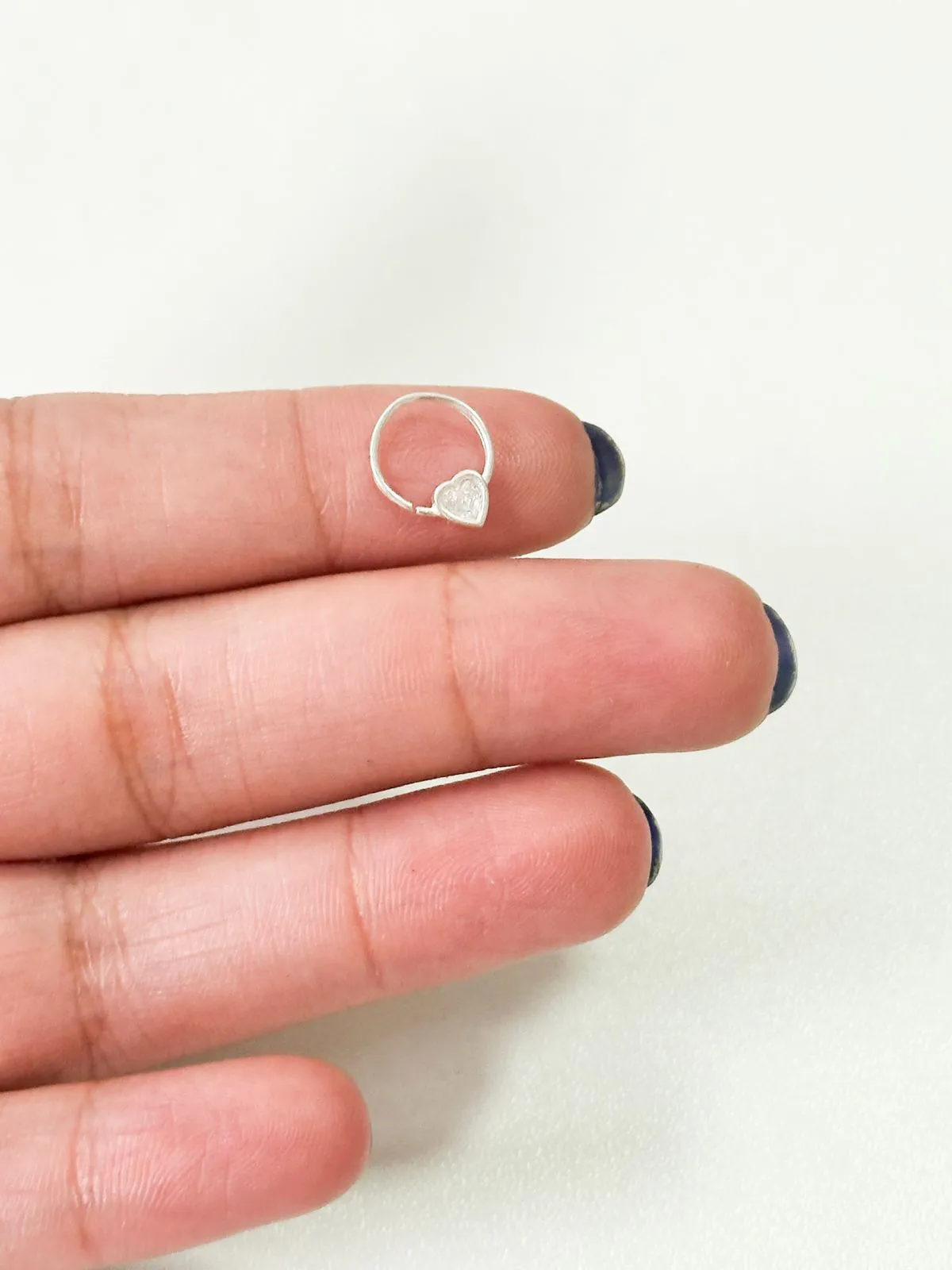 Piercing Argola Coração Cristal Prata 925 | Piercing